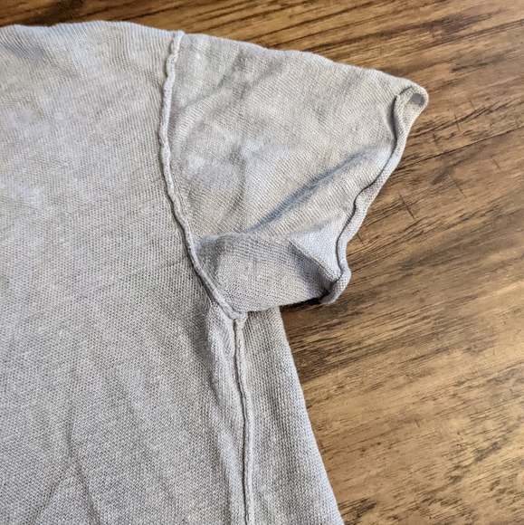 Anthropologie John & Jenn Gray Linen Crop Top - Picture 5 of 15